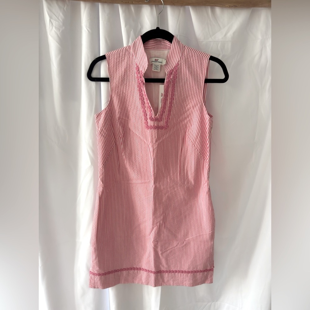 Vineyard Vines Pink Striped Mini Dress